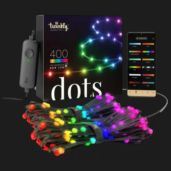 Гірлянда Smart LED Twinkly Dots Lights RGB 400 IP44 20м USB-C