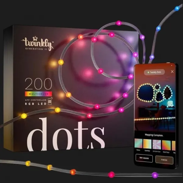 Гірлянда Smart LED Twinkly Dots Lights RGB 200 IP44 10м