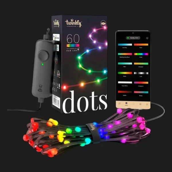 Гірлянда Smart LED Twinkly Dots Lights RGB 60 IP20 3м, без БЖ