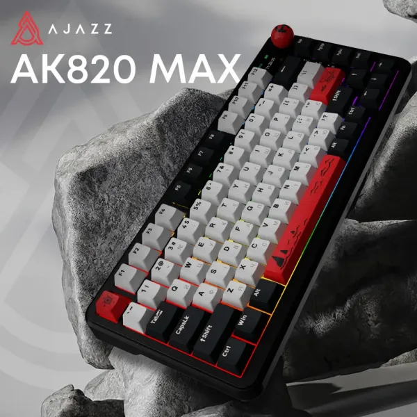 Клавіатура ігрова Ajazz AK820 MAX Avocado Switch (Black) (AK820MAX-AS-BG) (UA)