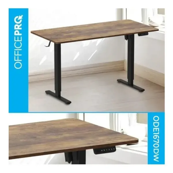 Комп'ютерний стіл OfficePro ODE1670DW (Dark Wood/Black) (UA)