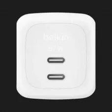 Блок живлення Belkin Home Charger 67W 2хUSB-С GAN PD PPS (White)