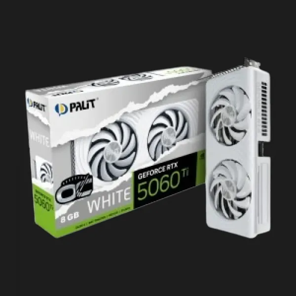 Відеокарта Palit GeForce RTX 5060 Ti White OC 8GB (NE7506TU19P1-GB2062M)