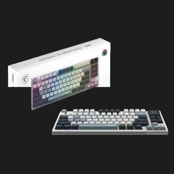 Клавіатура MSI FORGE GK600 TKL Wireless SKY (White) (UA)