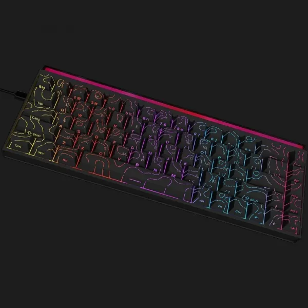 Клавіатура Ajazz NK68 Red switches Side Contour (Black) (UA)
