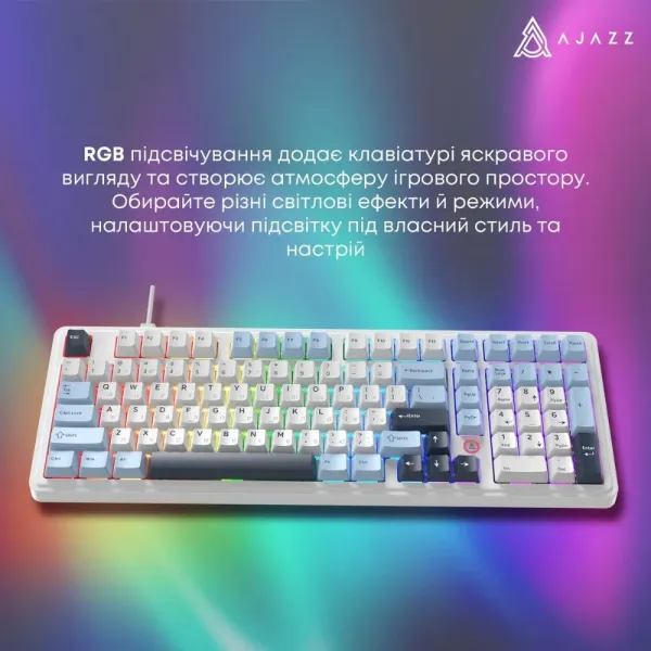Клавіатура Ajazz AK980 MAX Magnetic Switch (Blue/White/Dark Blue) (UA)