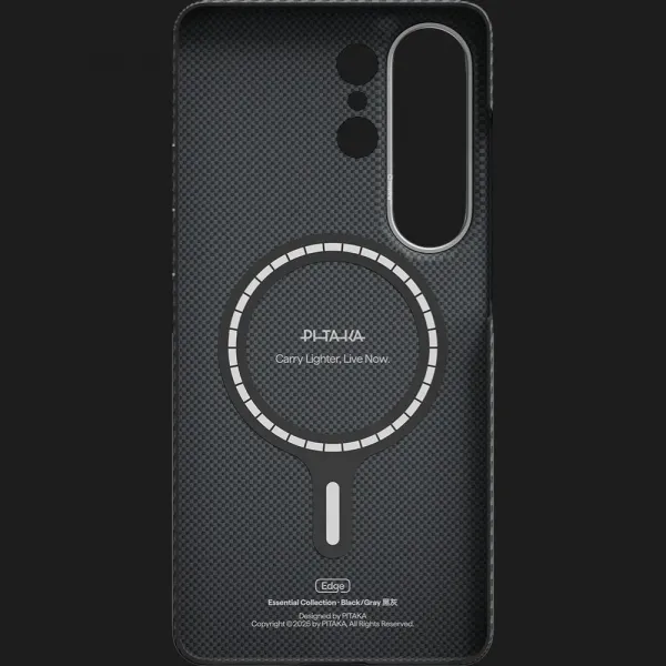 Чохол Pitaka Edge Ultra-Slim Classic Twill 600D для Samsung Galaxy S26 Ultra (Black/Gray)