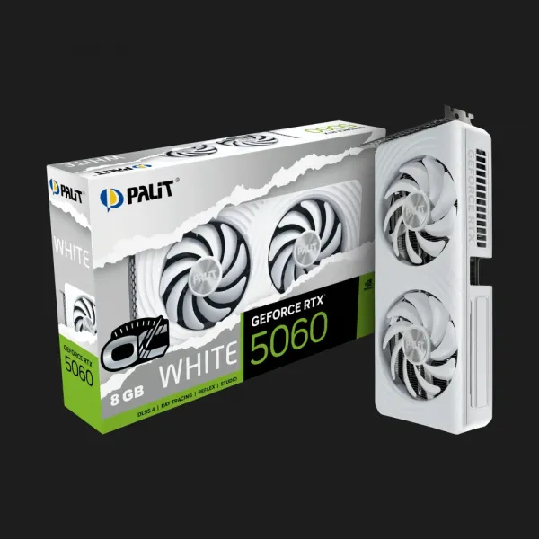 Відеокарта Palit GeForce RTX 5060 White OC 8GB (NE75060U19P1-GB2063M)