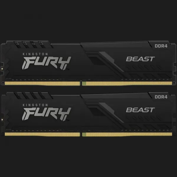 Оперативна памʼять Kingston Fury Beast DDR4 32GB 2x16GB 3200MHz (KF432C16BBK2/32)