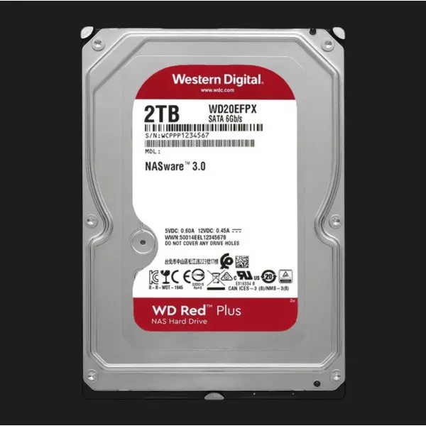 Жорсткий диск Western Digital Red Plus 2TB 3.5