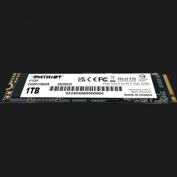 Накопичувач SSD Patriot P320 1TB NVMe PCIe 3.0 (P320P1TBM28)