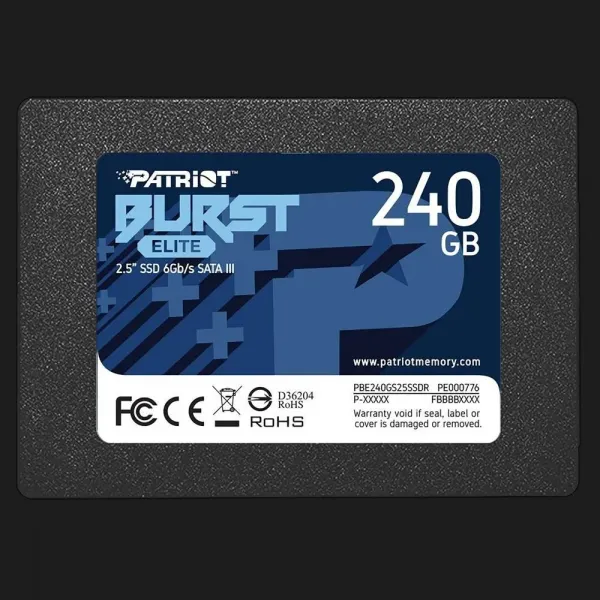 Накопичувач SSD Patriot Burst Elite 240GB SATA (PBE240GS25SSDR)