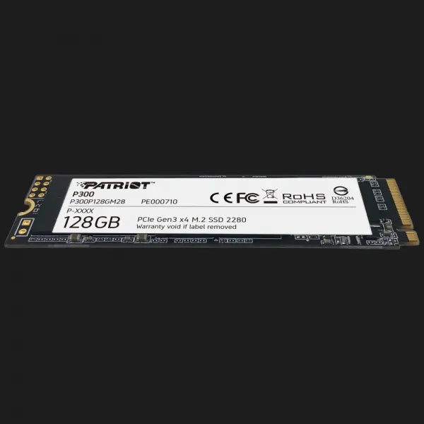 Накопичувач SSD Patriot P300 128GB NVMe PCIe 3.0 (P300P128GM28)