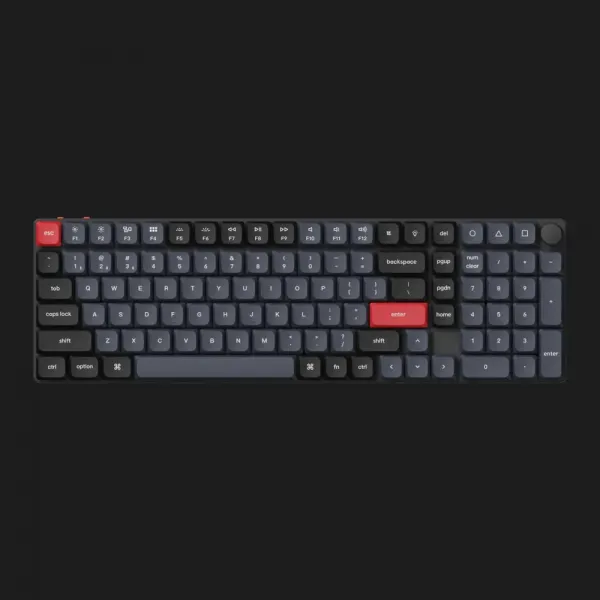 Ігрова клавіатура Keychron K17 Pro 103 Key RGB Hot-swap Gateron MX 2.0 Red (Black) (K17P-H1-UA)