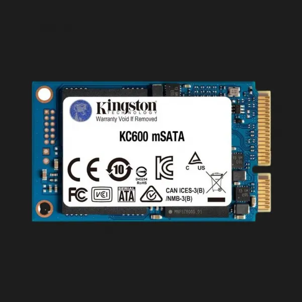 Накопичувач SSD Kingston KC600 256GB mSATA (SKC600MS/256G)