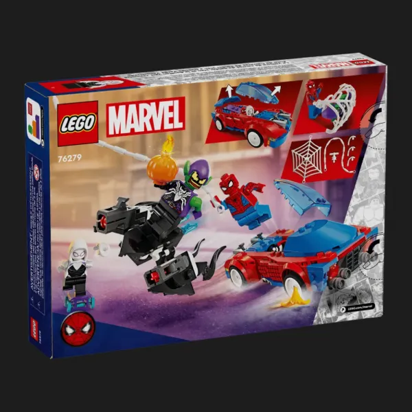 Конструктор LEGO Super Heroes Автомобіль для перегонів Людини-Павука й Зелений Гоблін з отрутою Венома (76279)
