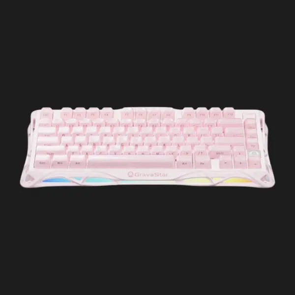 Клавіатура механічна GravaStar Mercury K1 80keys GravaStar x Kailh Cheery Pink EN BT/WL/USB (Pink) (GS_K1_P_PNK)