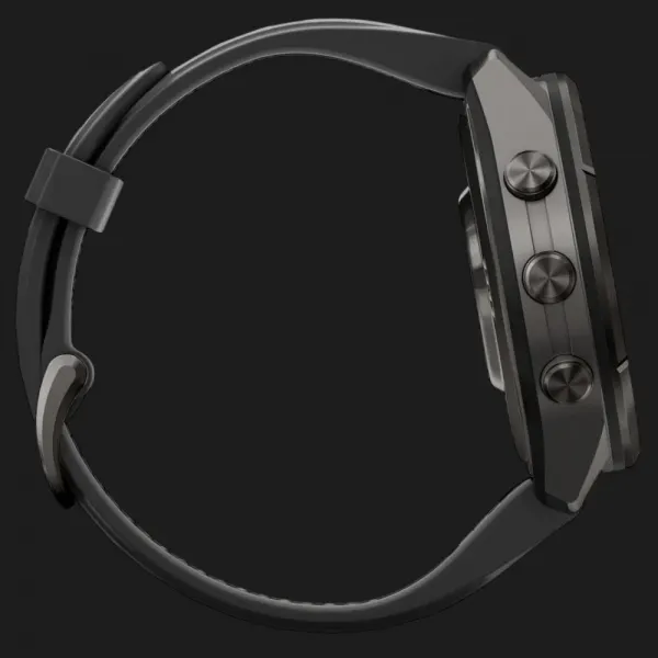Garmin Fenix 9 Pro 43mm LTE AMOLED Sapphire Carbon Gray DLC Titanium with Black/Pebble Gray Silicone Band
