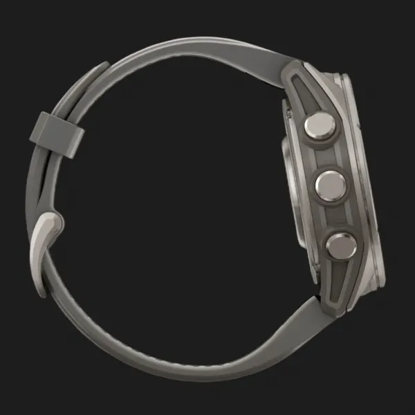 Garmin Fenix 9 43mm AMOLED Sapphire Titanium with Pebble Gray Silicone Band