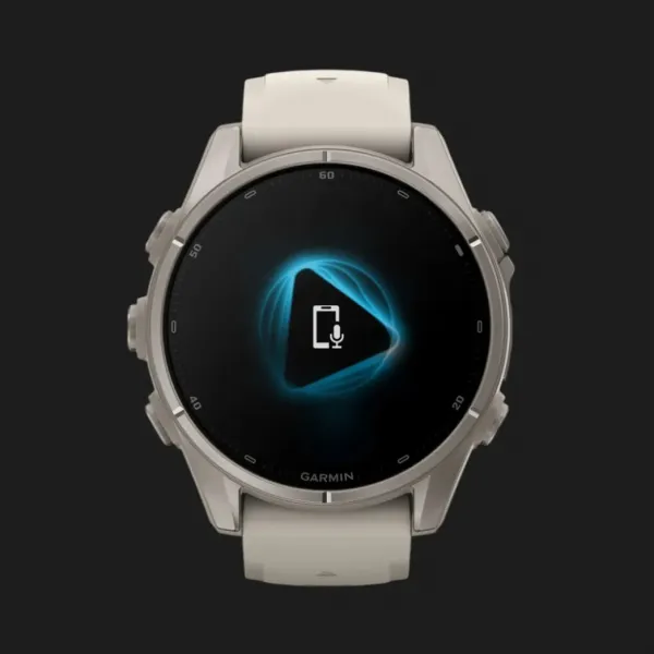 Garmin Fenix 9 43mm AMOLED Sapphire Titanium with Fog Gray Silicone Band