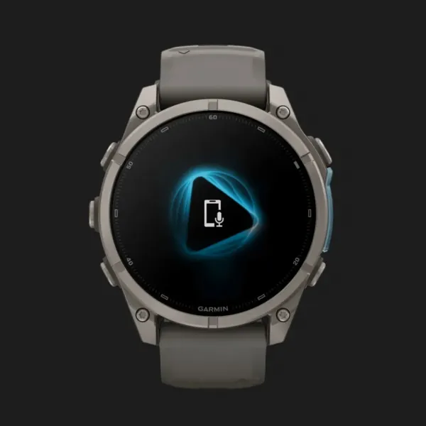 Garmin Fenix 9 47mm AMOLED Sapphire Titanium with Pebble Gray Silicone Band