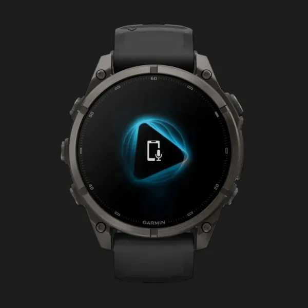 Garmin Fenix 9 47mm AMOLED Sapphire Carbon Gray DLC Titanium with Black Silicone Band