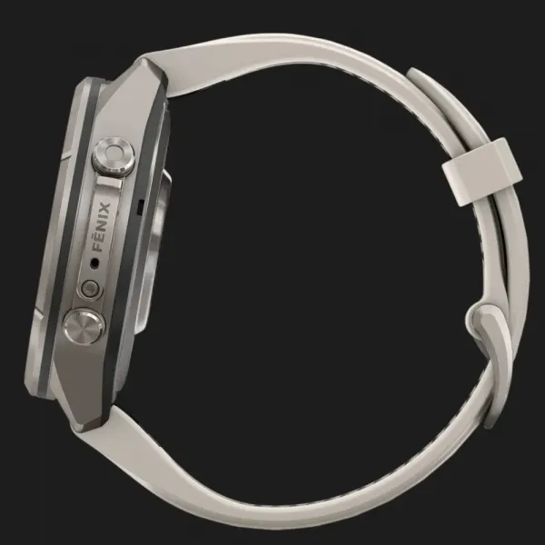 Garmin Fenix 9 Pro 43mm LTE AMOLED Sapphire Titanium with Fog Gray/Dark Sandstone Silicone Band