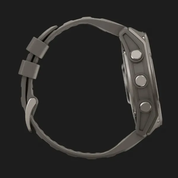 Garmin Fenix 9 51mm AMOLED Sapphire Titanium with Pebble Gray Silicone Band