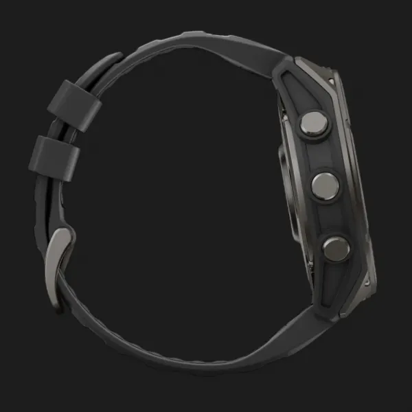 Garmin Fenix 9 51mm AMOLED Sapphire Carbon Gray DLC Titanium with Black Silicone Band