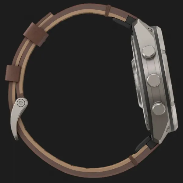 Garmin Fenix 9 Pro 47mm LTE AMOLED Sapphire Titanium with Walnut Leather Band