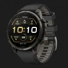 Garmin Fenix 9 Pro 47mm AMOLED Sapphire Carbon Gray DLC Titanium with Black/Pebble Gray Silicone Band