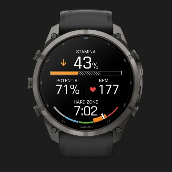 Garmin Fenix 9 Pro 51mm AMOLED Sapphire Carbon Gray DLC Titanium with Black/Pebble Gray Silicone Band