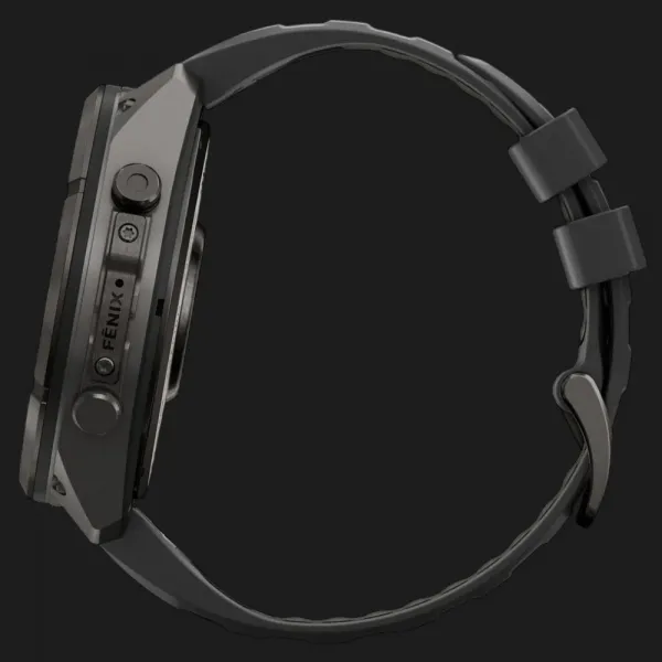 Garmin Fenix 9 Pro 51mm AMOLED Sapphire Carbon Gray DLC Titanium with Black/Pebble Gray Silicone Band