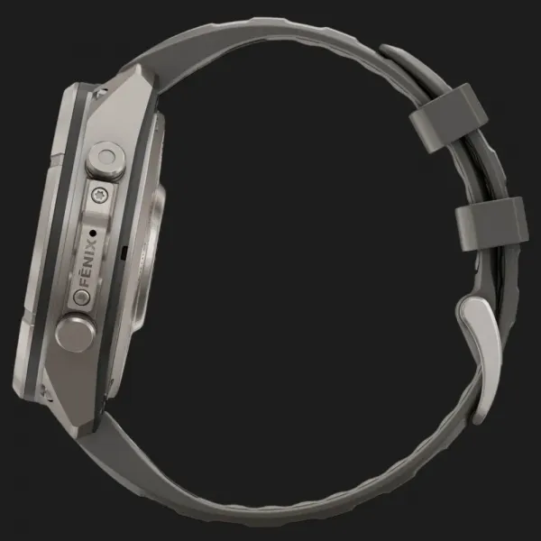 Garmin Fenix 9 Pro 47mm Sapphire Solar Titanium with Pebble Gray/Silver Gray Silicone Band