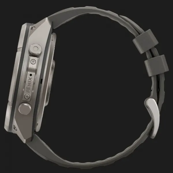 Garmin Fenix 9 Pro 51mm Sapphire Solar Titanium with Pebble Gray/Silver Gray Silicone Band