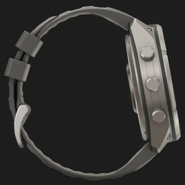 Garmin Fenix 9 Pro 51mm Sapphire Solar Titanium with Pebble Gray/Silver Gray Silicone Band