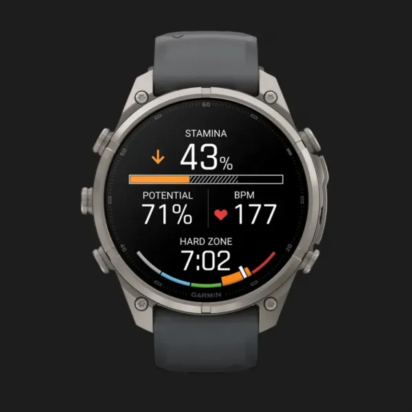 Garmin Fenix 9 Pro 47mm AMOLED Sapphire Titanium with Graphite/Black Silicone Band