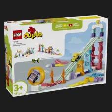 Конструктор LEGO DUPLO 3 в 1 Цікаві гірки та трампліни з автомобілями  (10478)