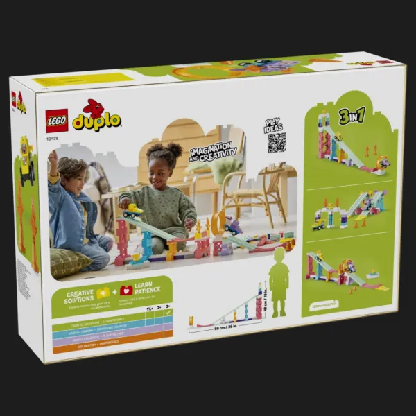 Конструктор LEGO DUPLO 3 в 1 Цікаві гірки та трампліни з автомобілями  (10478)