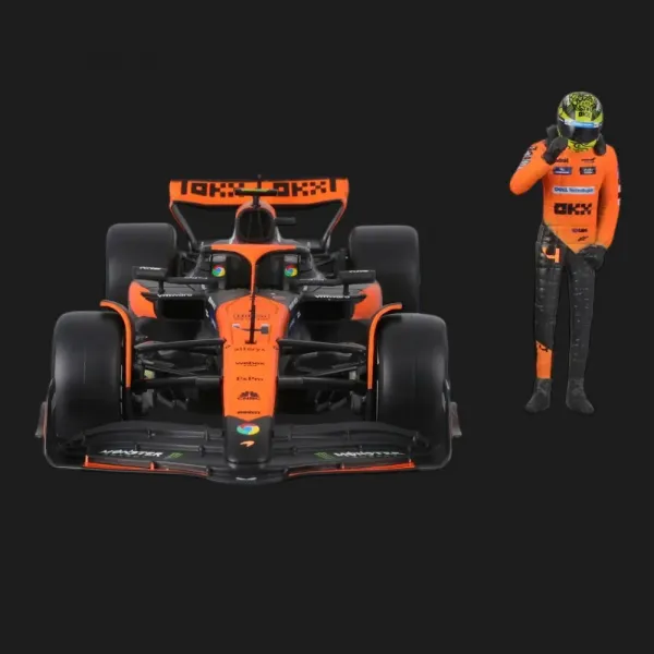 Автомодель із фігуркою Bburago Race — McLaren MCL38 в асортименті (1:24) (18-28040)