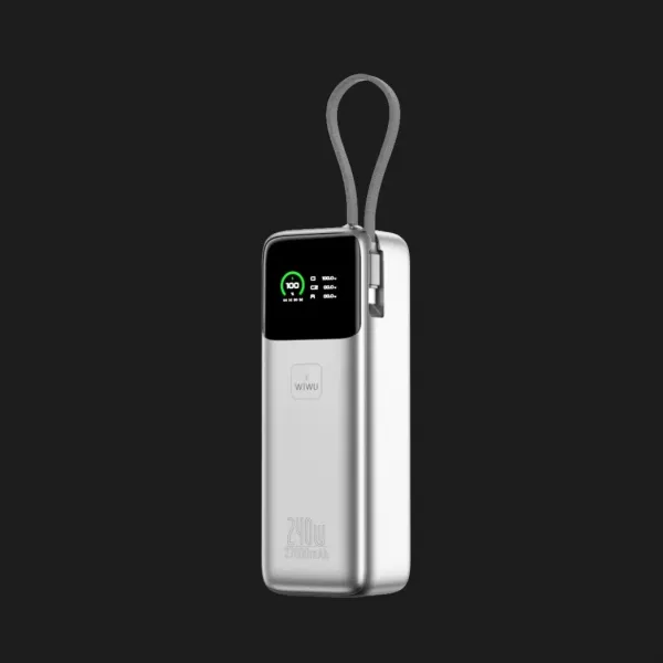 Зарядний пристрій Power Bank WiWU Mega 27000mAh, 240W Fast Charge PM201 (Silver)