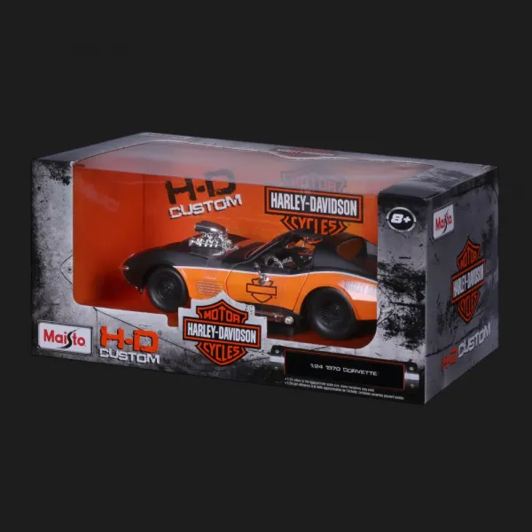 Машинка Maisto Harley-Davidson Custom1970 Chevrolet Corvette (1:24) (32160/32193)