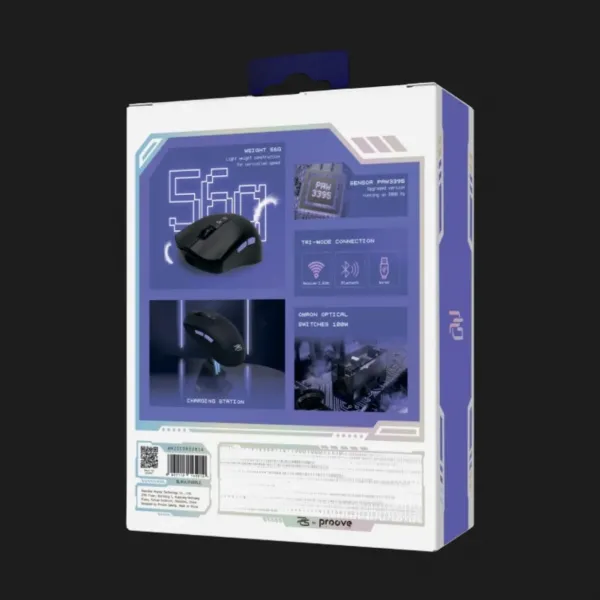 Бездротова ігрова миша Proove Gaming Jester 8K with Charging Dock (Black/Purple) (WMJSCD022016)
