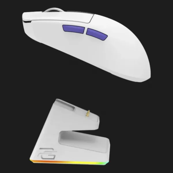 Бездротова ігрова миша Proove Gaming Jester 8K with Charging Dock (White/Purple) (WMJSCD022017)