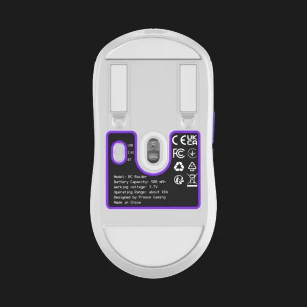 Бездротова ігрова миша Proove Gaming RC Raider 8K (White/Purple) (WMRR00122017)