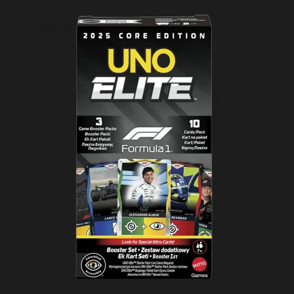Доповнення до настільної гри Mattel Games UNO Elite F1 (Formula one) (JLV43)