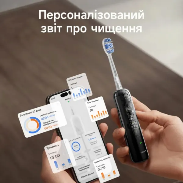 Зубна електрощітка Laifen Wave PRO (Black)