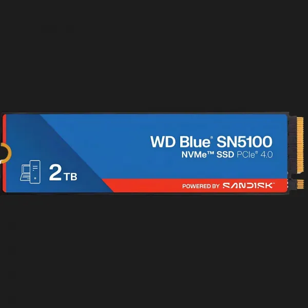Накопичувач SSD WD Blue SN5100 2TB NVMe PCIe 4.0 (WDS200T5B0E-00CPE0)