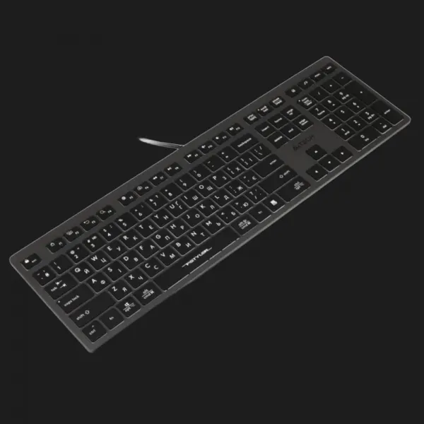 Клавіатура A4Tech FX60 USB (Gray) White backlit (FX60)