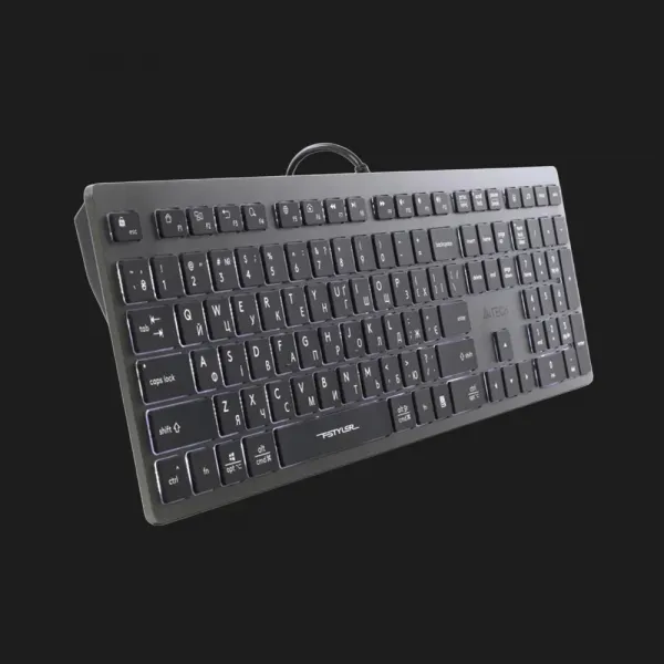 Клавіатура A4Tech FX60H USB (Gray) White backlit (FX60H)